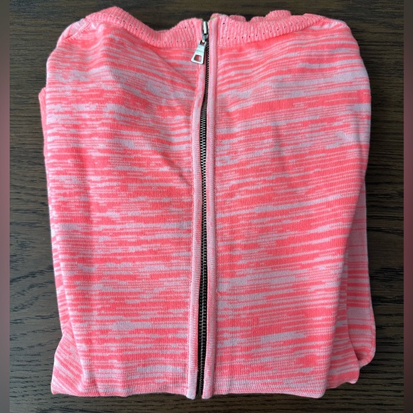 Milly Pink Space-Dyed Crewneck Sweater, Size M - Picture 6 of 7